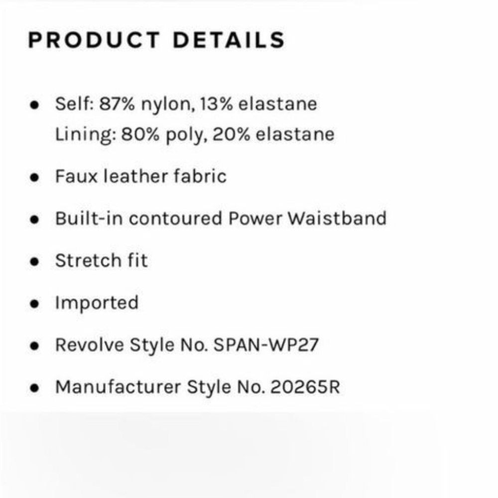 SPANX Faux Leather Snakeskin Brown Leggings - Picture 7 of 7